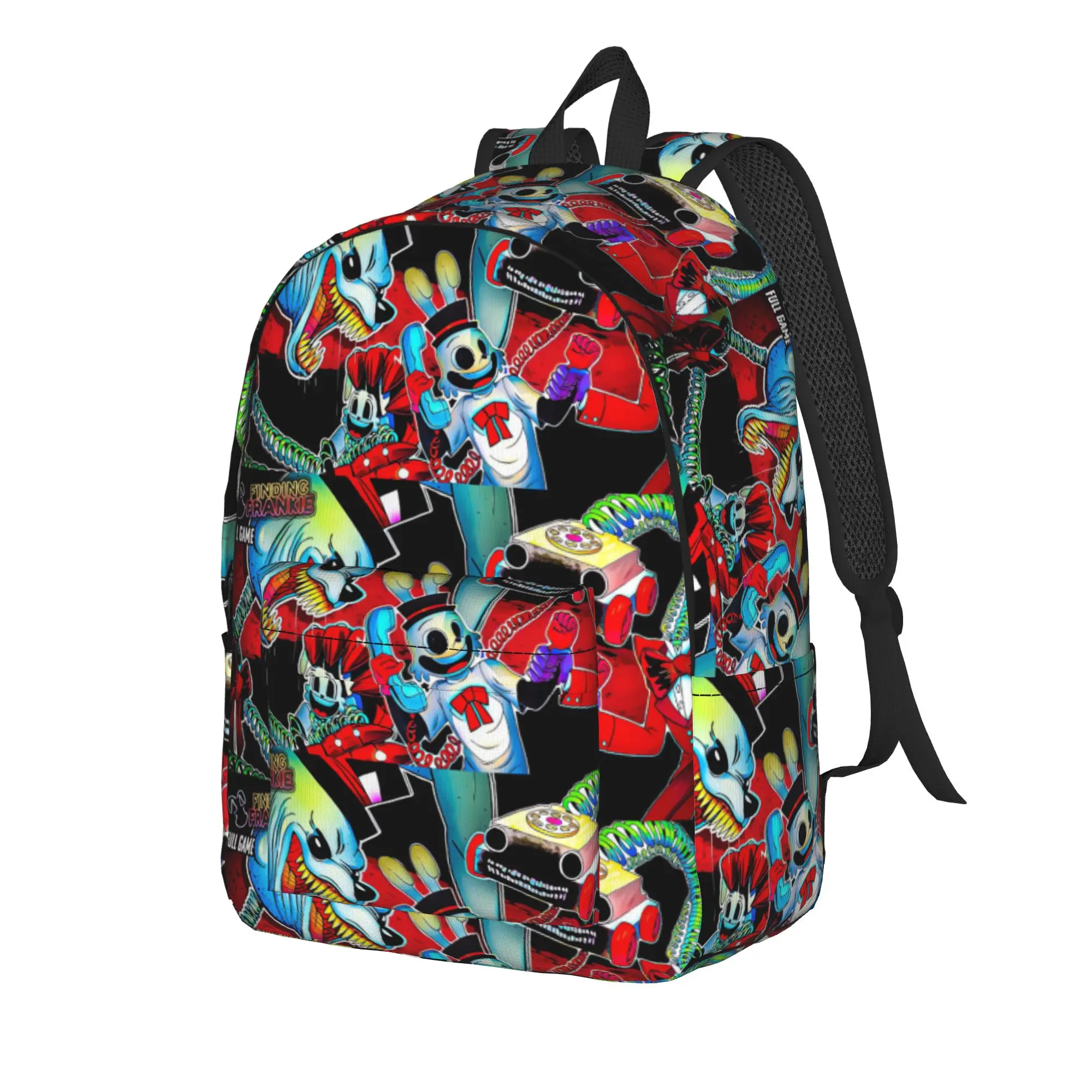 Finding Frankie Backpack  Travel Backpacks Boy Girl Kawaii School Bags Custom Lightweight Rucksack