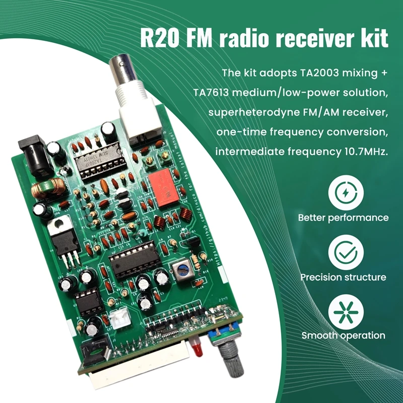 FM AM Radio Receiver FM Broadcast Aviation Band PLL Receive DIY Kit 118-136M 88-108M Digital Display