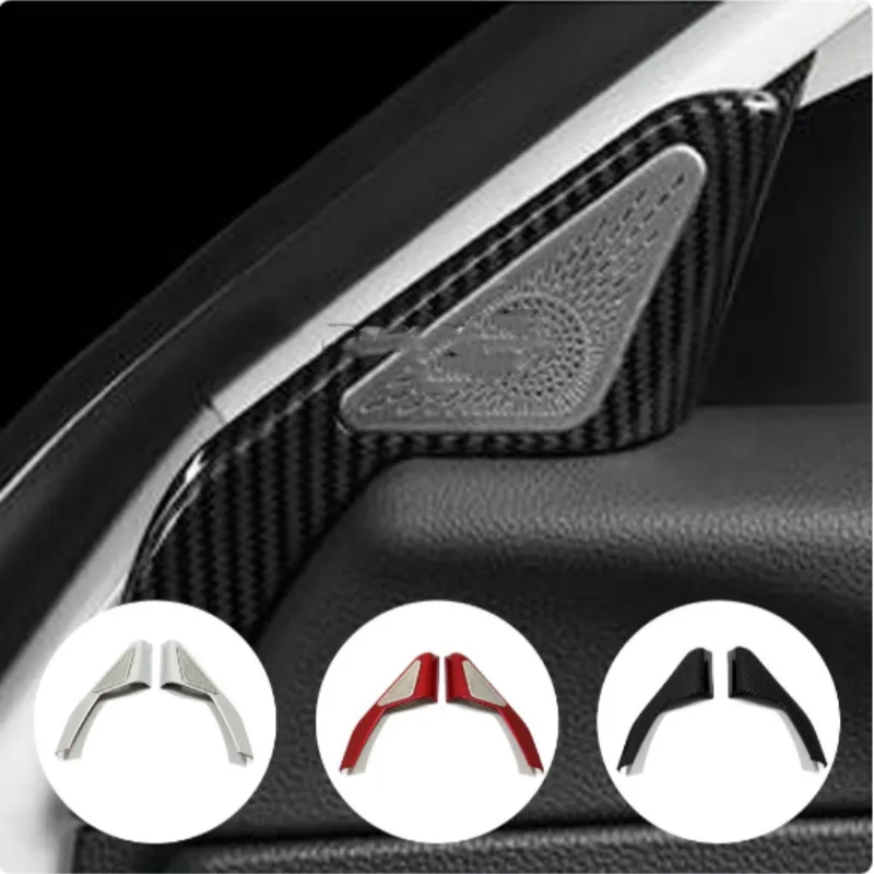 

For Honda Civic 11th Gen 2022 2023 2024 Door Window Audio Speaker Cover Accessories Interior Decoration Stereo Frame Stick 2PCs