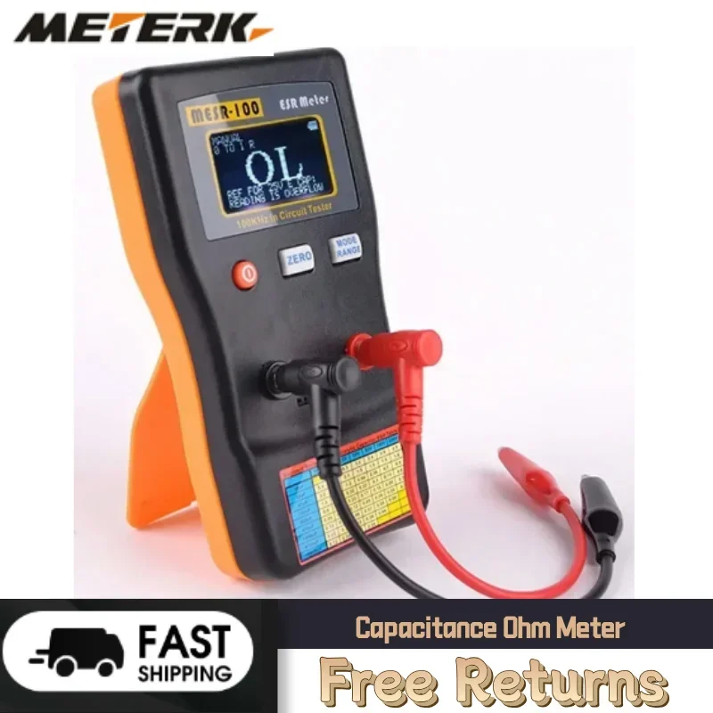 

MESR-100/M6013 ESR Capacitance Ohm Meter Professional Measuring Capacitance Resistance Capacitor Circuit Tester Capacitor Tester