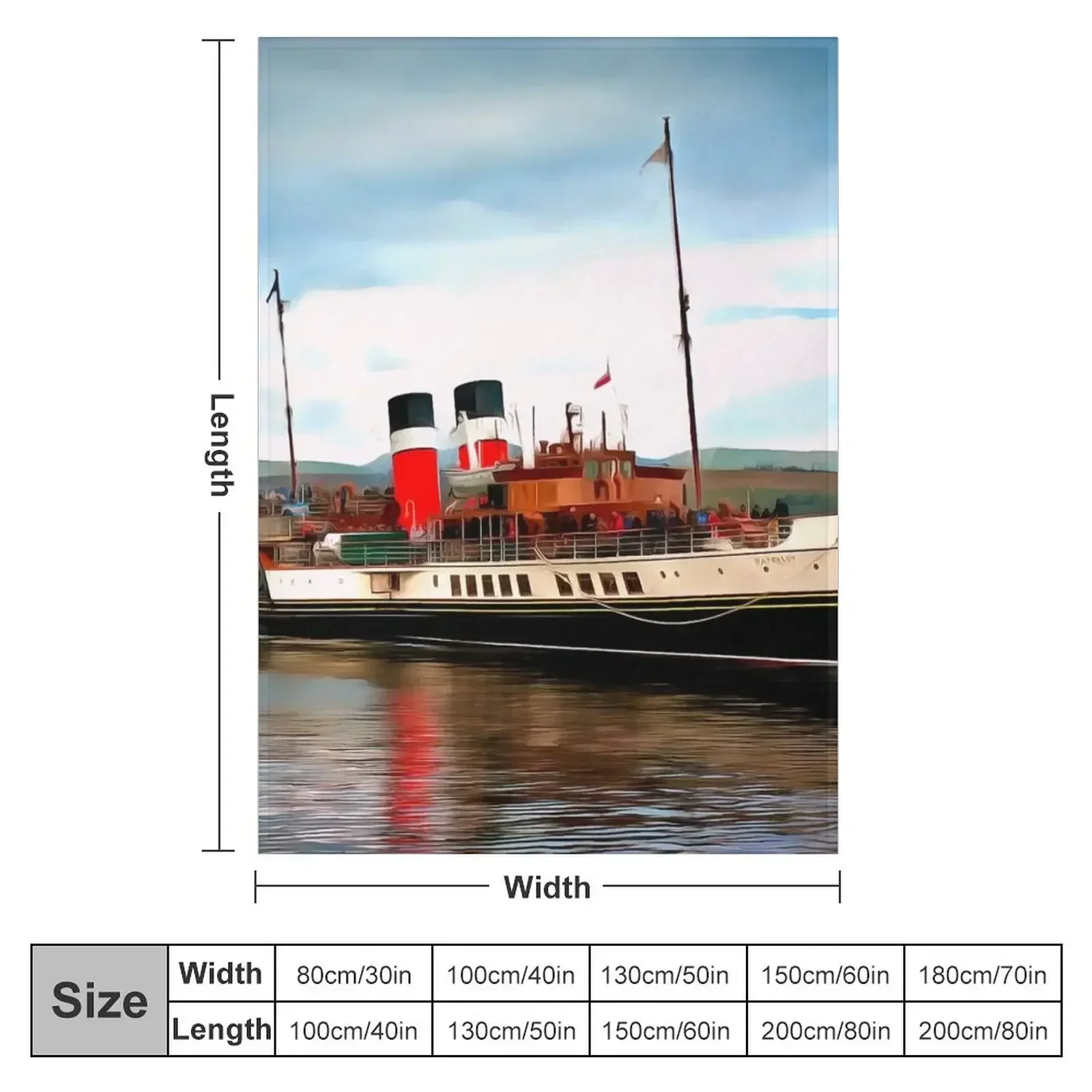 Waverley Paddle Boat (Painting) Throw Blanket couch cozy soft plush fuzzy picnic outdoor blanket