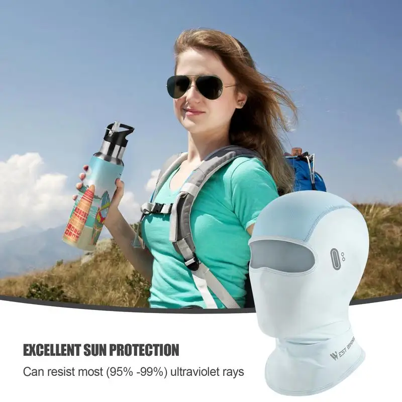 Sun Protection Face Covering Ice Silk Full Face Cover Sun Shield Face Cover Uv Ice Silk Full Face Cover Cool Sunscreen Face Veil