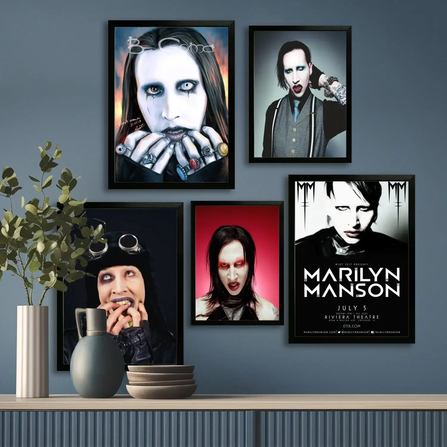 marilyn manson Canvas Art Poster and Wall Art, Picture Print, Modern Family, Bedroom Decor, Posters,Decorative painting