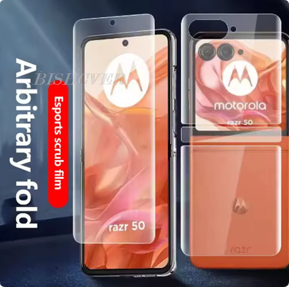Película de hidrogel completa 3 em 1 HD para Motorola Razr 60 50 Ultra 40 2022 50Ultra Razr40 Plus Capa protetora de tela