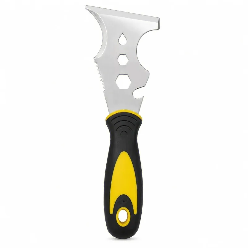 Couteau à mastic multi-usage en acier inoxydable avec grattoir à peinture et ouvre-boîte à papier peint - Outil de construction et de bricolage pour la maison