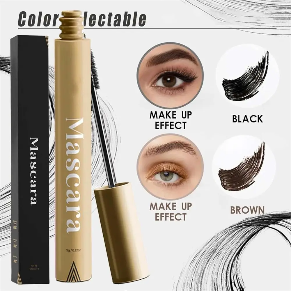 Nouveau Mascara marron Non taché imperméable épais longs Mascaras résistant à la sueur Mascara instantané bouclé pour les femmes plus âgées