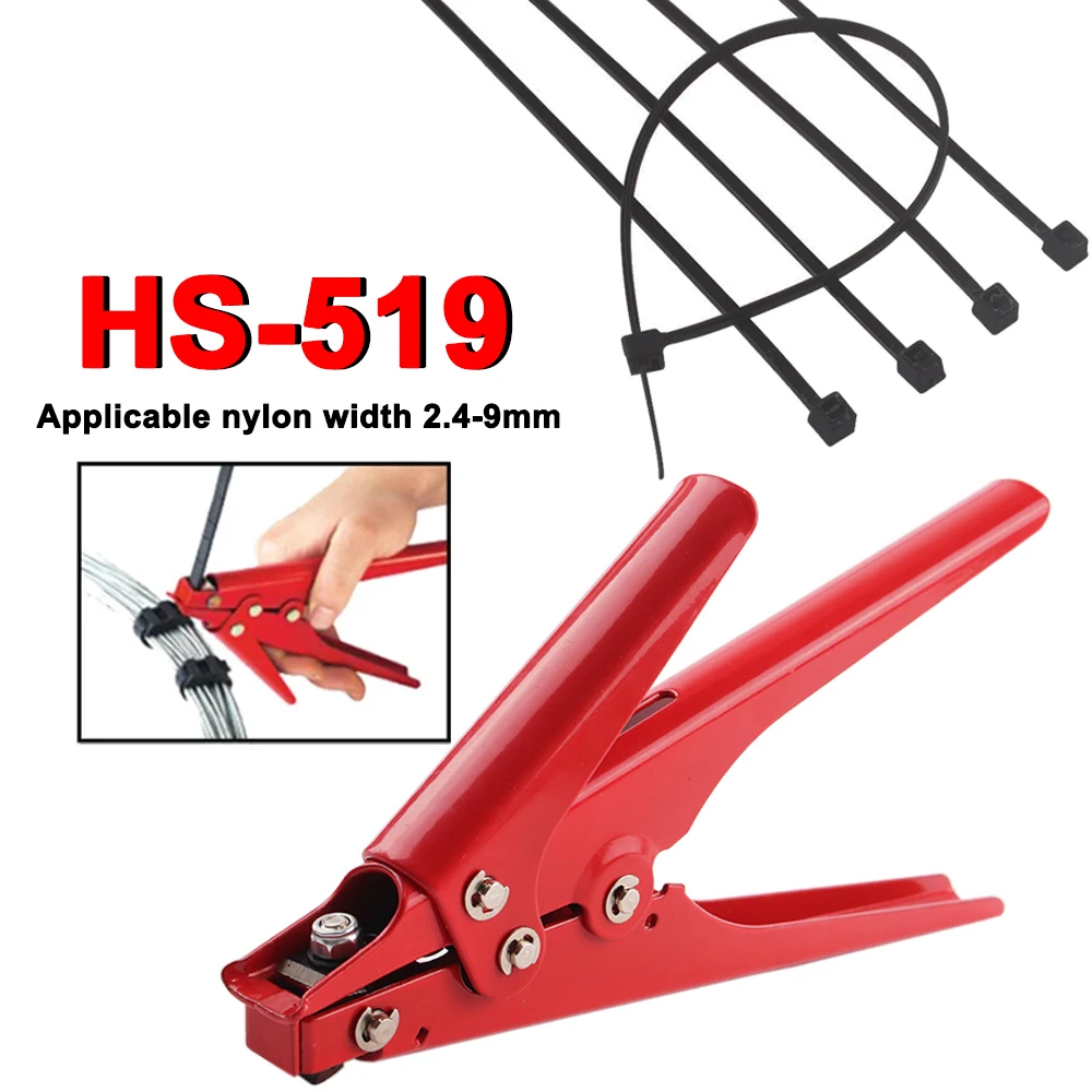 Nylon Cable Tie Gun for Tensioning Cutting Nylon Cable Ties Width: 2.4-9mm Zip Tie Pliers Cable Tie Tool with Adjustable Tension