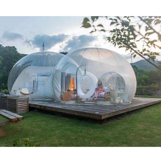 Transparent clear giant spider bubble air lawn camping sports house geodesic igloo inflatable dome tent for events