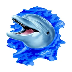 Dolphin Play Car Sticker Boat Kayak Toolbox Outdoor Decal Animal Fish Stickers Car Wrap Motorcycle Surf Camper Vinyl Decals