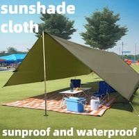 Large Waterproof Camping Tent Tarp Sun Shade Cloth Garden Beach Outdoor Awning Sun Protection Ultra Light UV Blocker sun shade