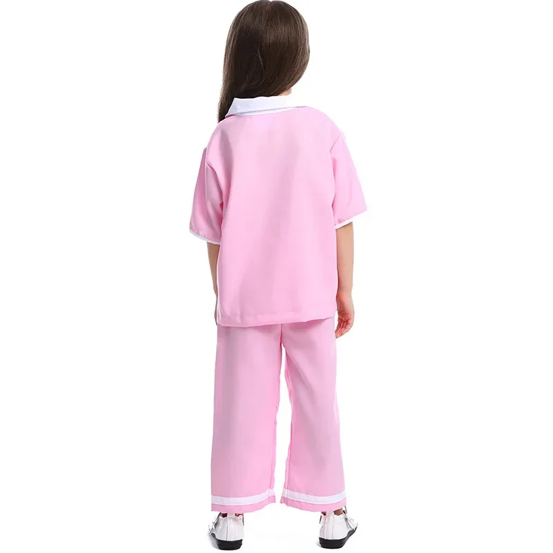 Disfraz de Doctor enfermera para niños y niñas, disfraz de Cosplay veterinario, uniforme de enfermera, disfraz de fiesta de Carnaval y Halloween, vestido elegante