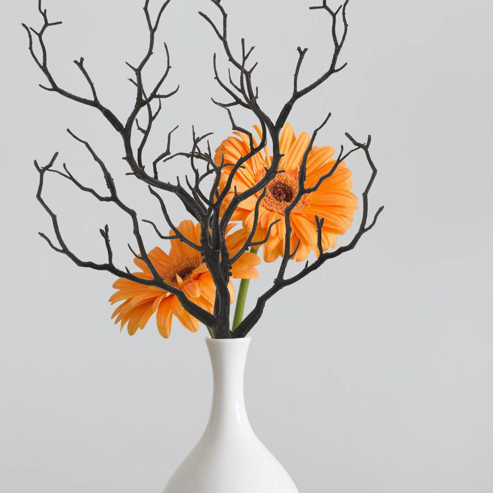 

4pcs Black Simulated Coral Branches Artificial Antlers Dried Twig Decor DIYHome Office Christmas Halloween Floral Arrangement