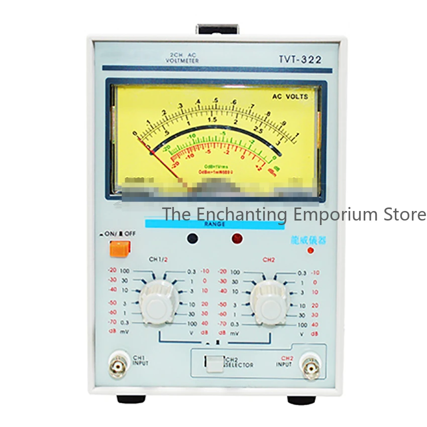 TVT-322 Dual Channel Milivoltmeter Double Needle Millivoltmeter New Design High Quality Pointer Voltage Measuring Instruments