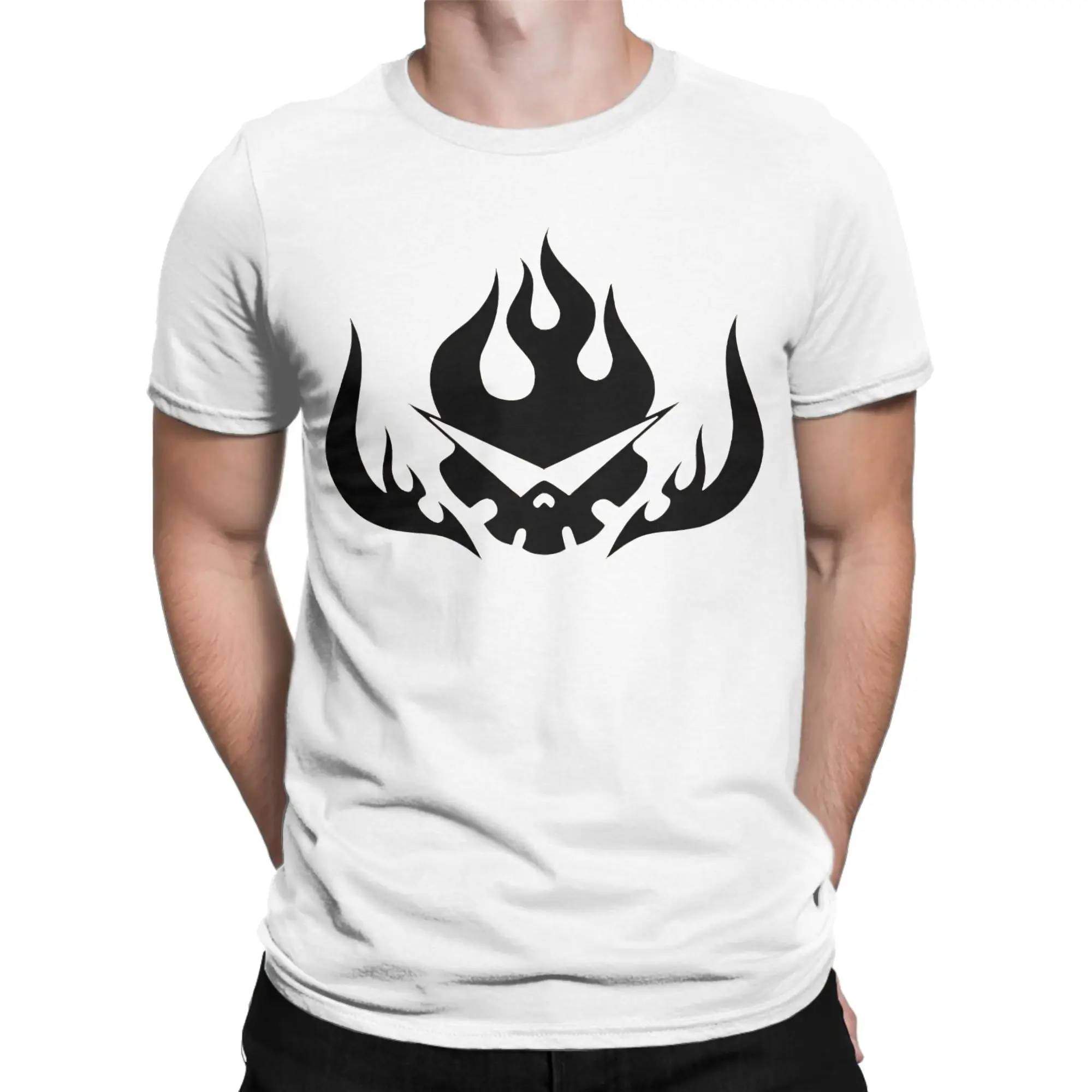 Kamina Logo bleachs T Shirt Mens  Streetwear 100% Cotton T Shirts Beach Comfortable Novelty Tee Shirt Wholesale Oversize Clothes