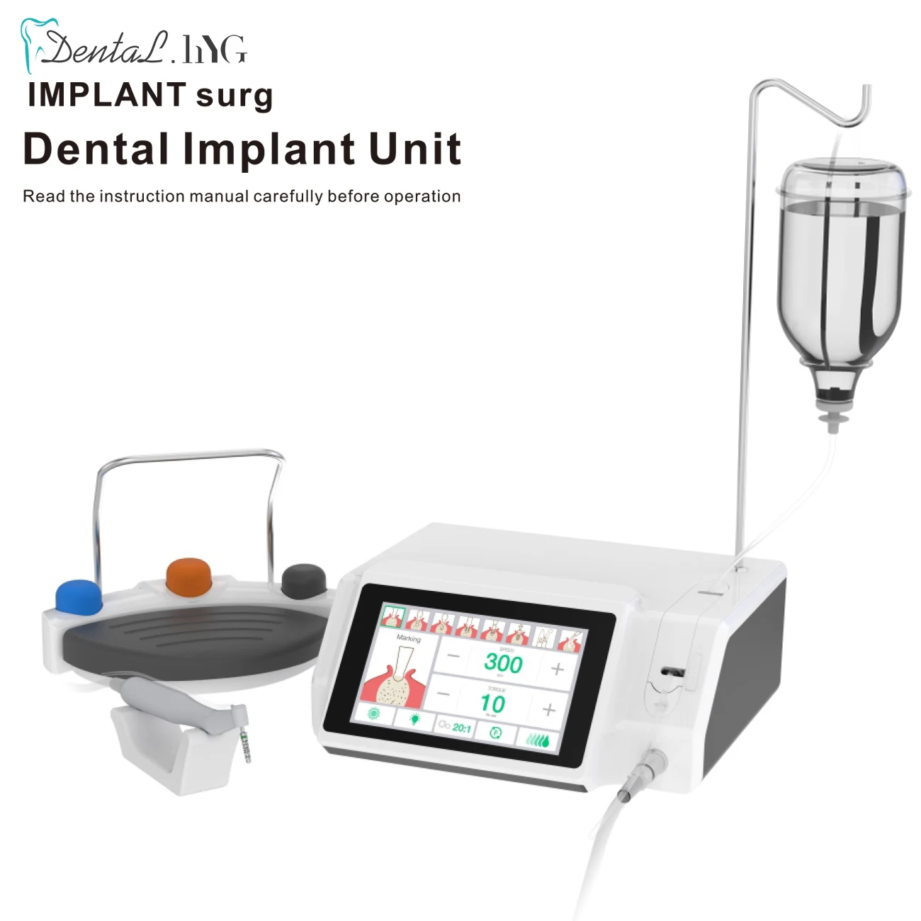 

2023 New Dental Implant Machine System Surgical Brushless Drill Motor With 20:1 Reduction Contra Angle Handpiece