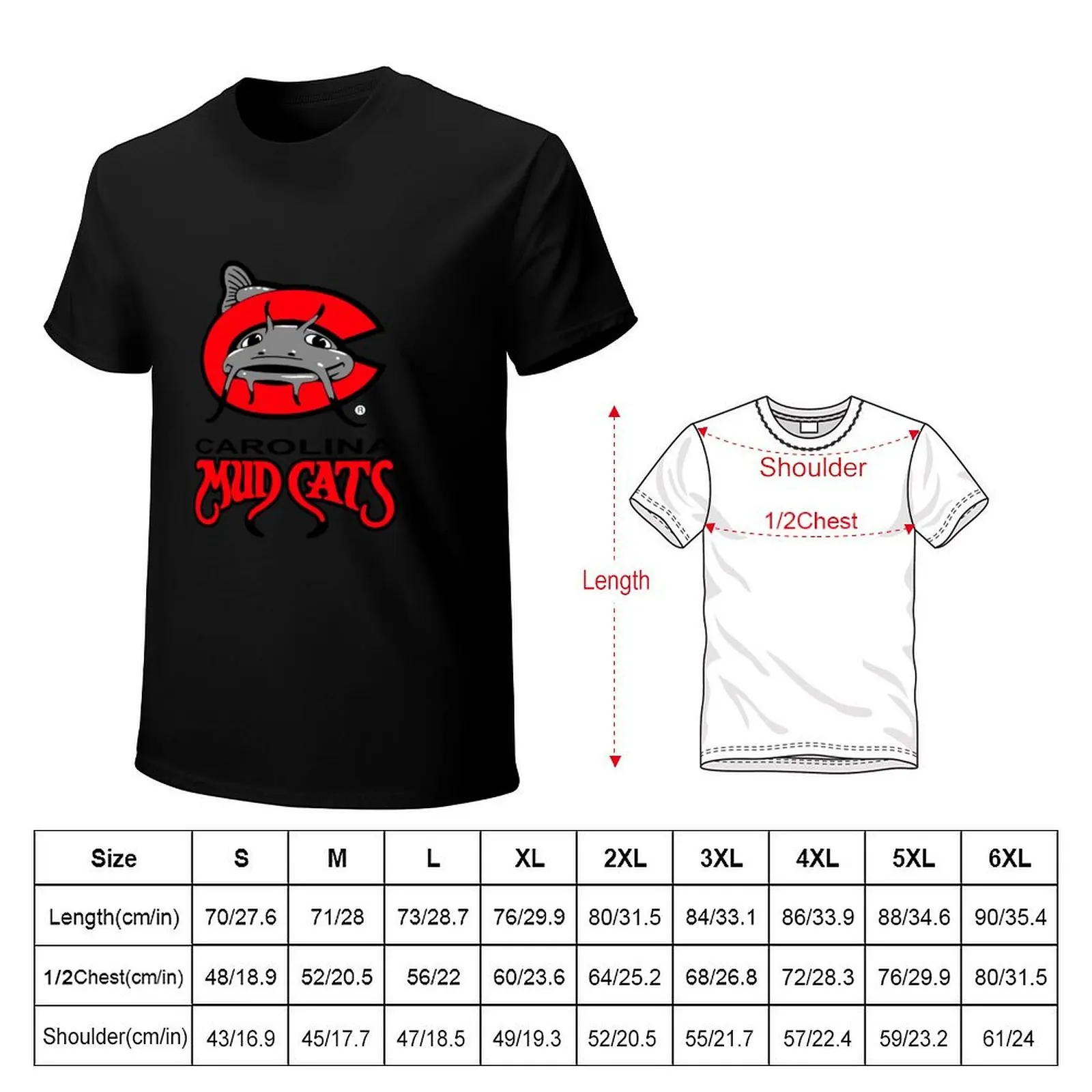 Carolina Mudcats T-Shirt anime figures oversizeds graphic tshirt men