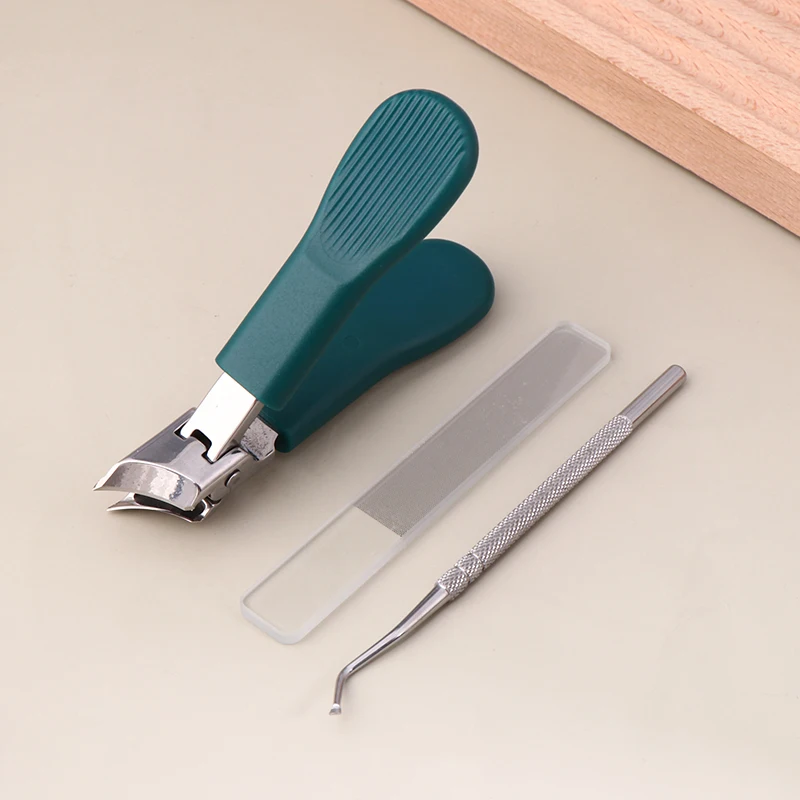 Tagliaunghie inclinate antispruzzo con apertura a ganascia larga Tagliaunghie incarnite Tagliaunghie portatile per unghie dei piedi Set strumento per manicure