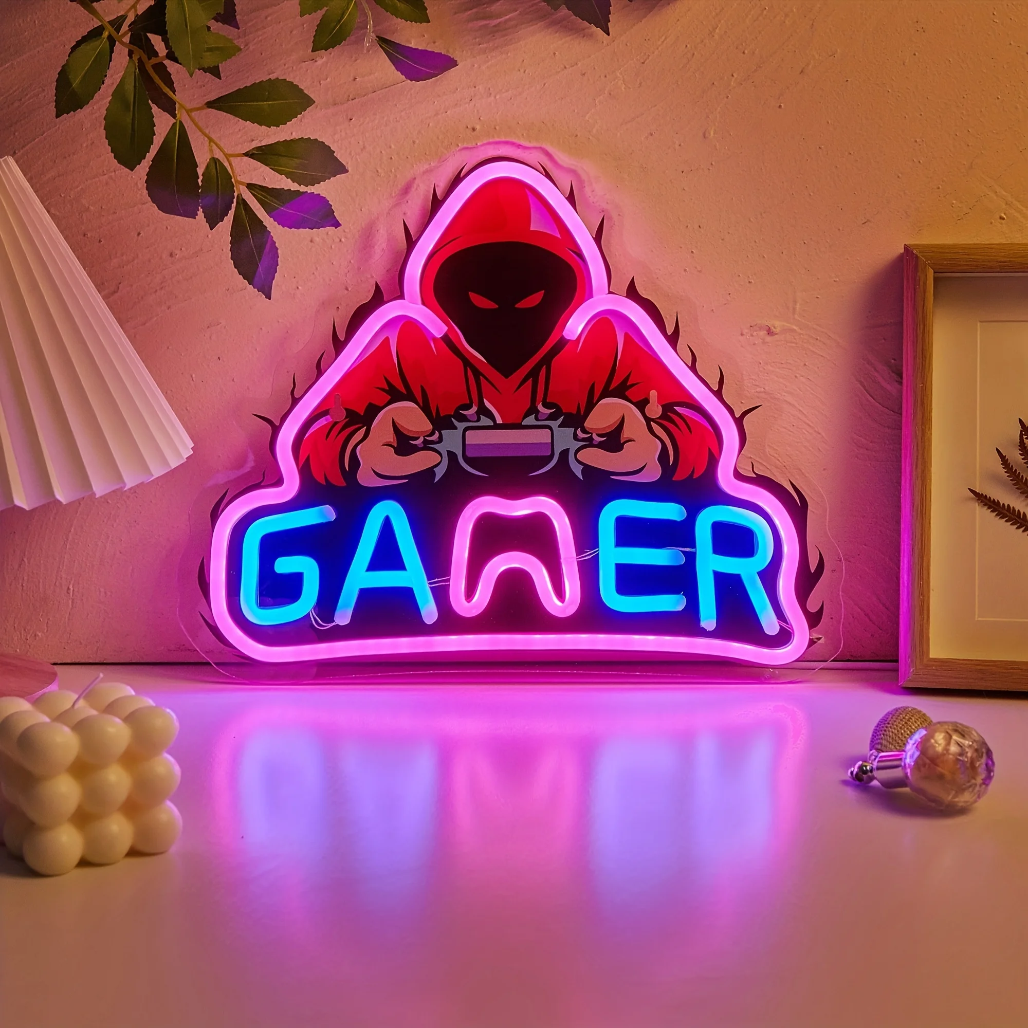 Gamer LED Neon Sign For Gaming Wall And Table Decor USB Powered Game Neon Lights Signs For Teen Boy Gamer Room Bar Decoration