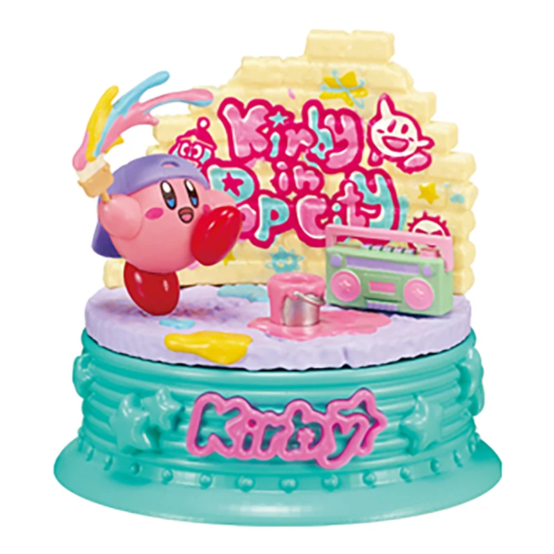 Rement Original Kirby ใน Pop City อาเขต Kirby รถสวนสนุก Gashapon กล่องตาบอดของเล่นเครื่องประดับของขวัญสําหรับเด็ก