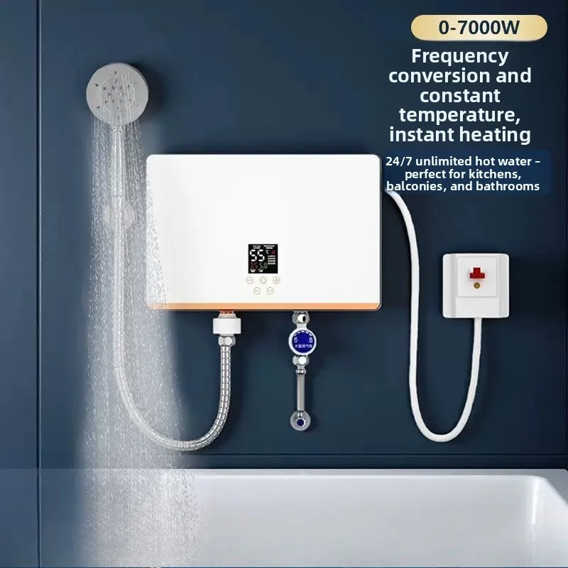 Instant Electric Water Heater, Intelligent Constant Temp Aluminum Cast Heater for Shower & Kitchen