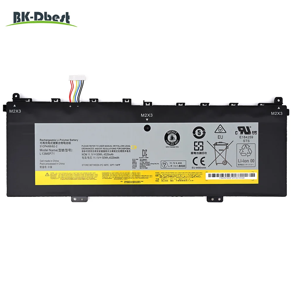 Imagem -03 - Bateria do Portátil para Lenovo Yoga 13 Bk-dbest Bateria Incorporado L13m6p71 L13s6p71 11.1v 50wh 4520mah