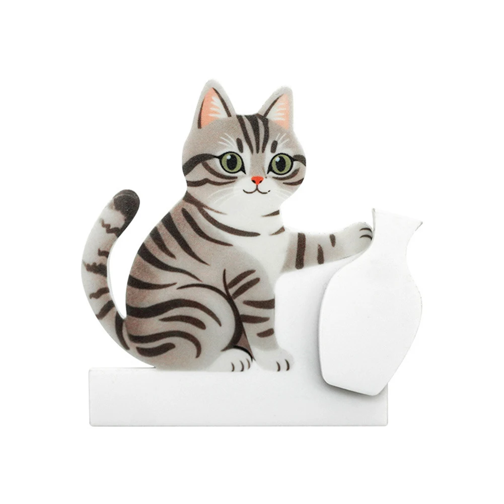 2 Piece Acrylic Cat Whisker Holder with Integrated Magnet for Secure Fridge or Desk Placement and Sentimental Display