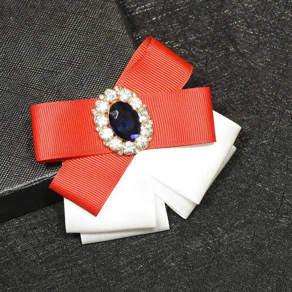 i-Remiel Bowties Bowtie Brooch Flower Metal Fabric Glod Pearl Pins And Brooches Corsage Ladies Broaches Broches Lapel For Women