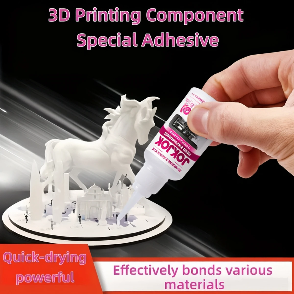 JOKJOK 3D Printing Glue For PLA ABS TPU PETG Transparent Model Assembly Adhesive High Toughness Multi Material Bonding GlueK
