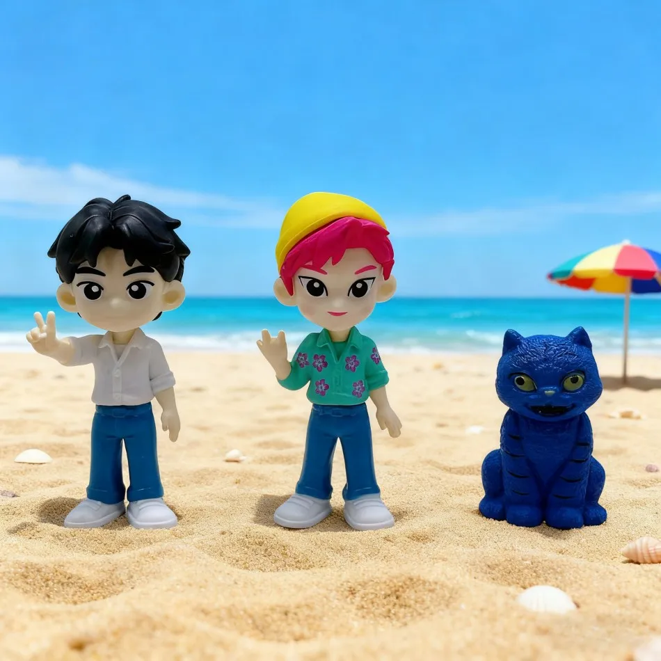 Q version nouveau 1-6 pièces KPop chasseurs de démons Superstar Saja garçons Cha EunWoo PVC Figurine jouet Anime Figurine poupée pour les Fans cadeau