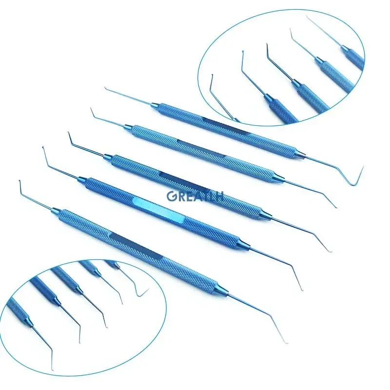 1pcs Ultrafine Double Head Phaco Chopper Spatula Manipulator Sinskey Hook Titanium Alloy Ophthalmic Instrument 13cm/13.5cm