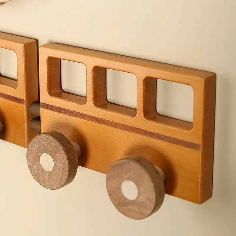 Solid wood hook house entrance door entrance wall  hanger coat rack free