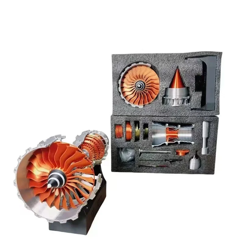 27cm DIY Turbofan Engine Zestaw do montażu modeli lotniczych Plastikowy eksperyment naukowy Modele silników samolotów odrzutowych Zabawka zasilająca
