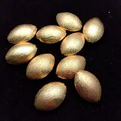 Wholesale 10 PCS Matte Finish 18x27mm Beads Gold Plated DIY Beads Jewelry Supplies