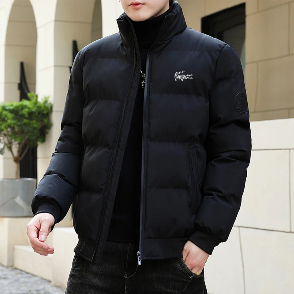 New 2024 Winter Thick Men Warm Zip Up Parka Jackets Casual Men\'s Outwear Coats Male Windbreak Cotton Padded Down Zipper Jacket