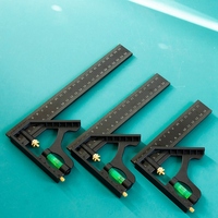 250Mm Multifunctional Combined Square Ruler Movable 45-Degree Right-Angle Crutch Measuring Tool Easy To Use