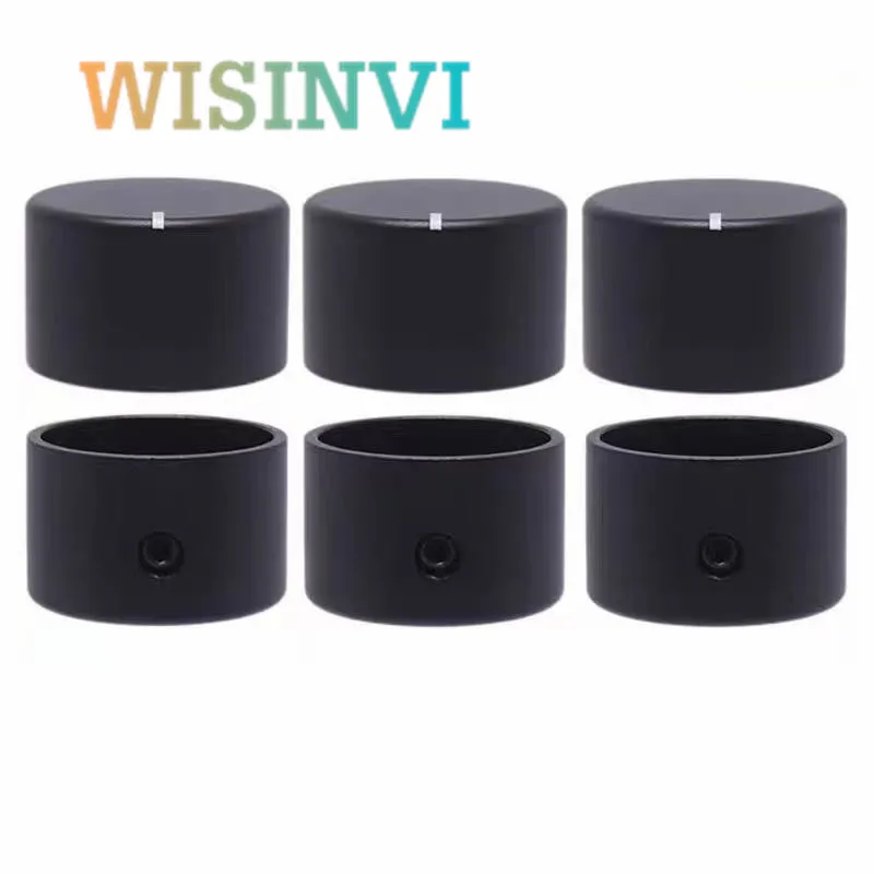2PCS 25X16mm Aluminum Alloy Knob Potentiometer Knob HIFI Amplifier Volume Knob Cap Circular Hole 6MM Side Screw Fixation