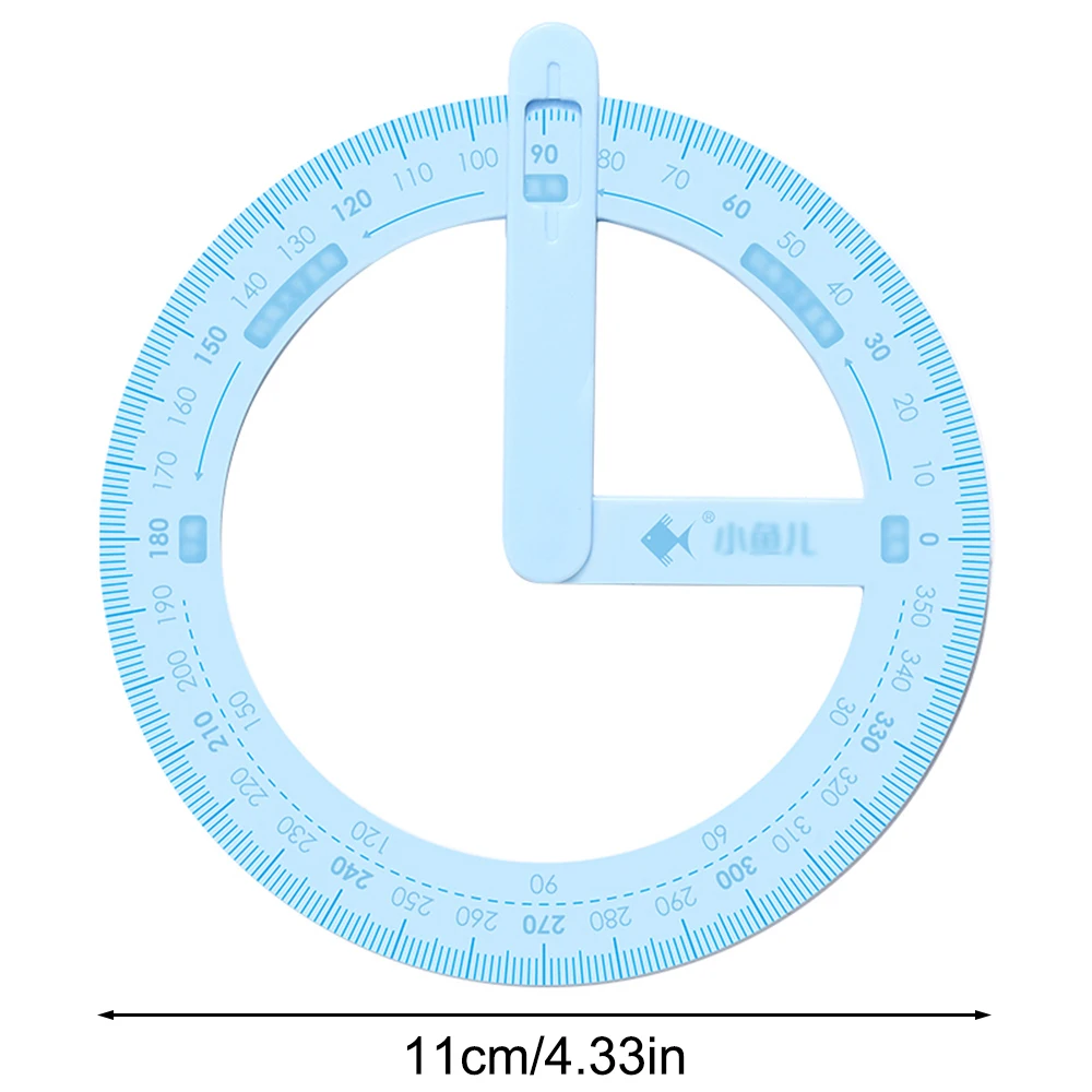 1PC 360 Degree Activity Protractor Student Angle Reader Teaching Aids Right Angle And Acute Drawing Stationery