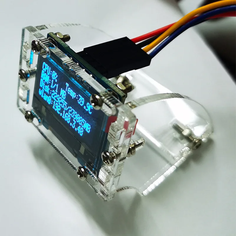 

For Raspberry Pi 4B 0.96 Inch OLED Display Module Low Power Consumption Blue Screen Compatible with UNO