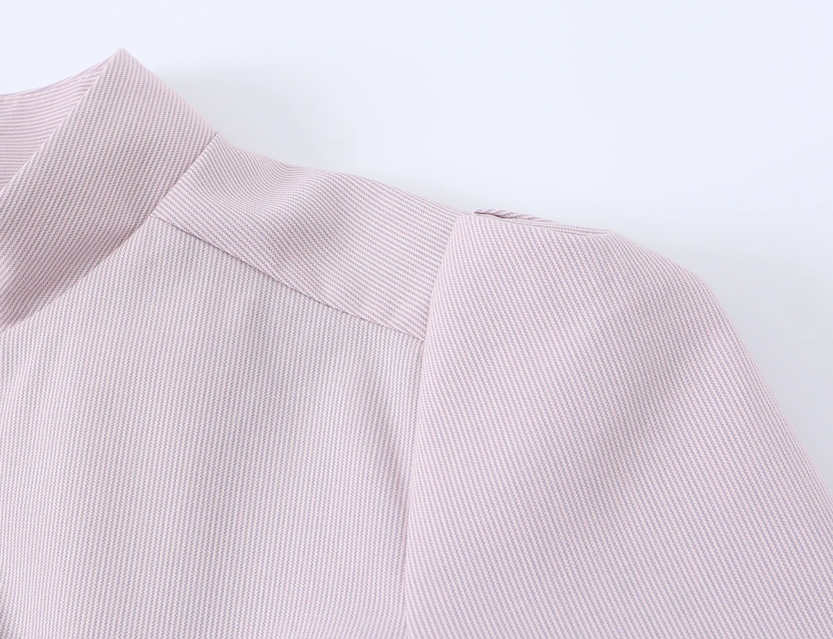 Damen Schickes Freizeit-Slim-Fit Kurzarm-Hemd KONDALA 2026 Sommer Trendiges Einreihiges Oberteil Weibliche High-Street Pendler-Hemden Top – Detail 11