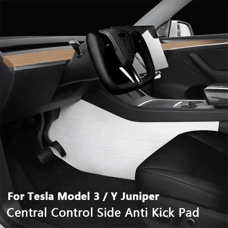 Protetor Lateral de Couro para Console Central do Tesla Model 3 / Model Y Juniper, Acessórios para Carro