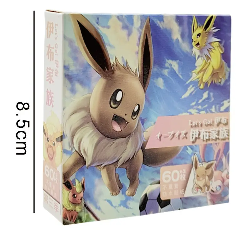 Pegatinas de Pokémon de Anime para niños, calcomanías de Pikachu, Eevee, grafiti en caja, dibujos animados, portátil, Maleta, regalo de fiesta de