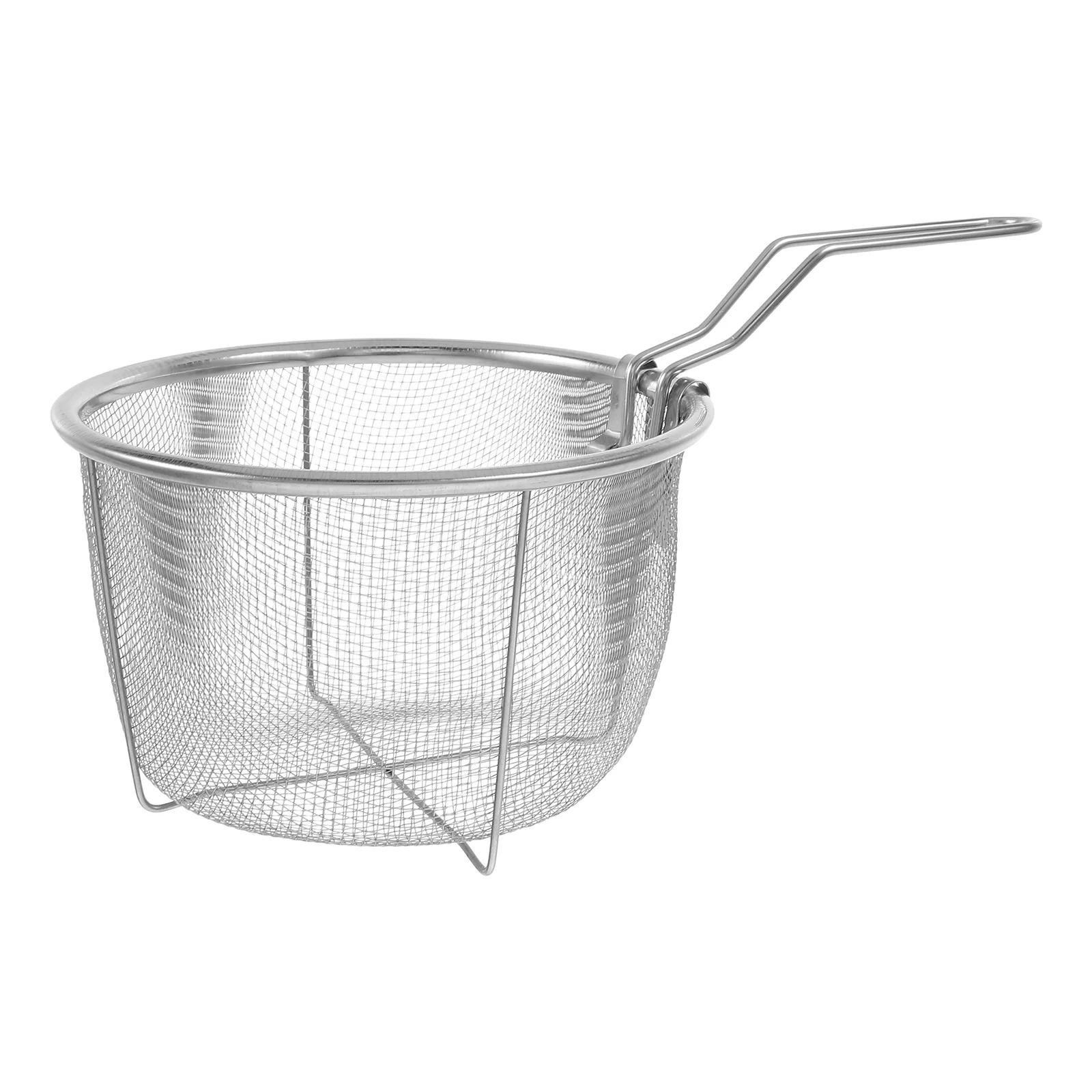 

Stainless Steel Frying Basket Food Fried Mixing Spoons Colander Removable Handle Cookware Tray