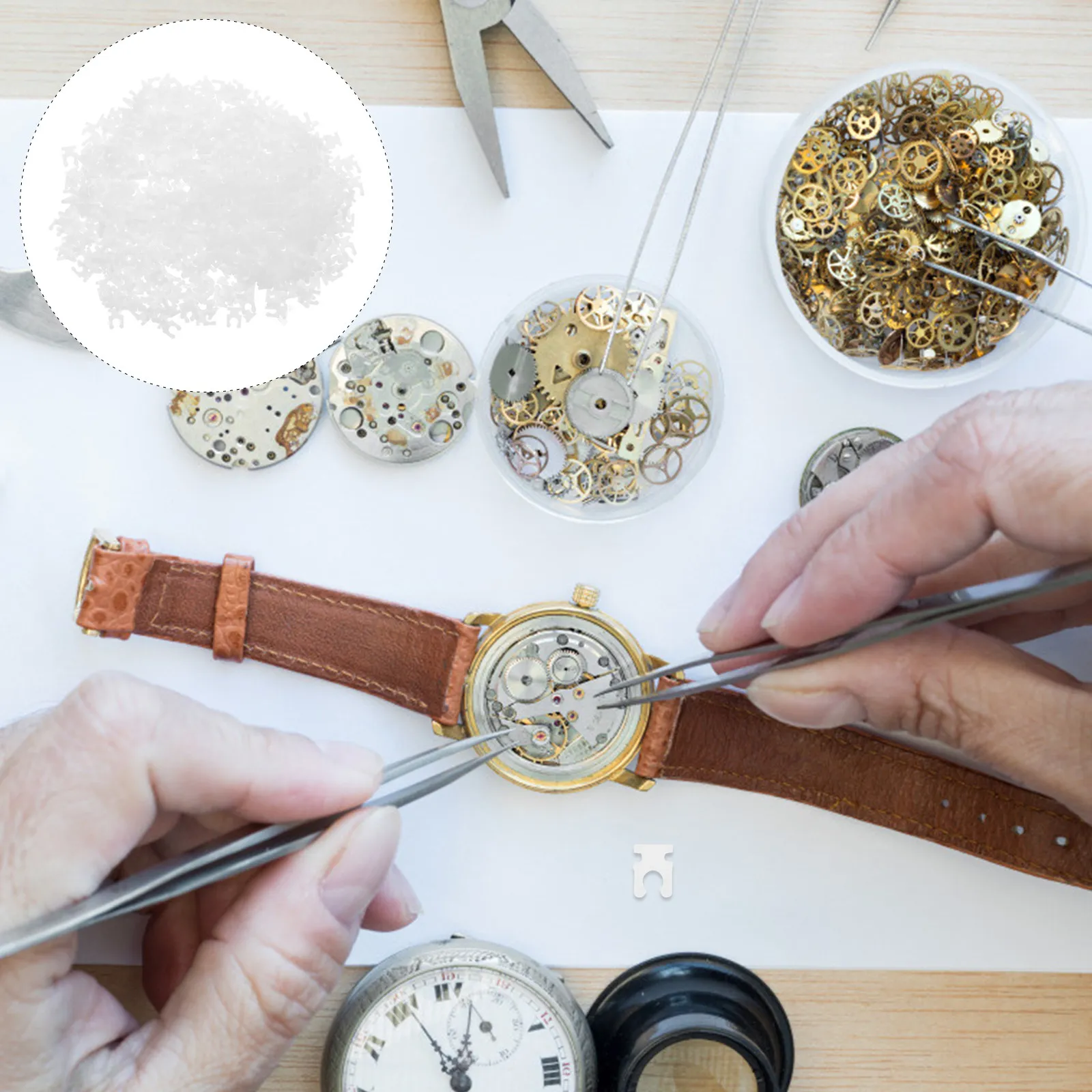 1000pcs Crowns Stopper Insert Tool For Watchmakers Durable Watch Repairing Tool Wristwatch Time Stopper Accessory