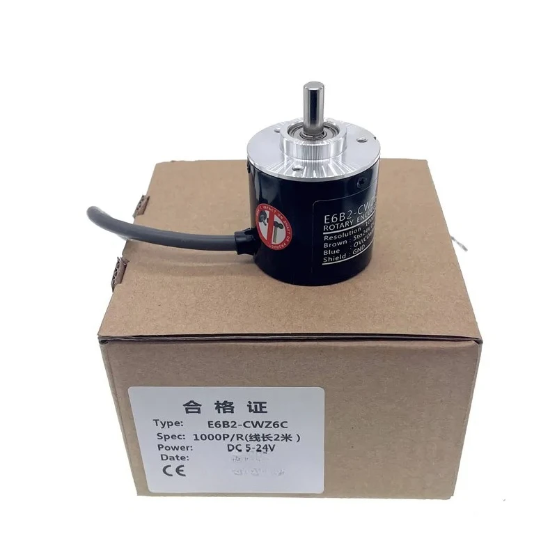 E6B2CWZ6C 5-24V DC NPN Incremental Rotary Encoder Multi Pulse 2m Cable Industrial Motion Control Part