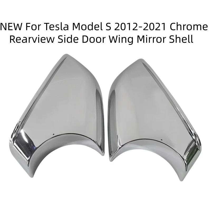 NEW For Tesla Model S 2012-2021 Chrome Rearview Side Door Wing Mirror Shell Bottom Cap Lower Holder Cover 2148.3005 2148.3006