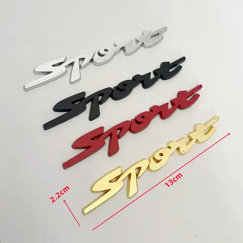 Adesivo logo sportivo in metallo 3D lettere per auto parafango bagagliaio emblema distintivo adesivo per auto per Suzuki Audi Opel Nissan Toyota Honda