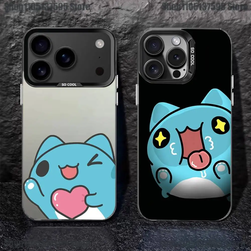 

Cute B-Bugcat Capoo Phone Case For iPhone 17,16,15,14,13,12,11,Pro,XS,Max,Plus,Mini,SE4,E Black Matte Shockproof Cover