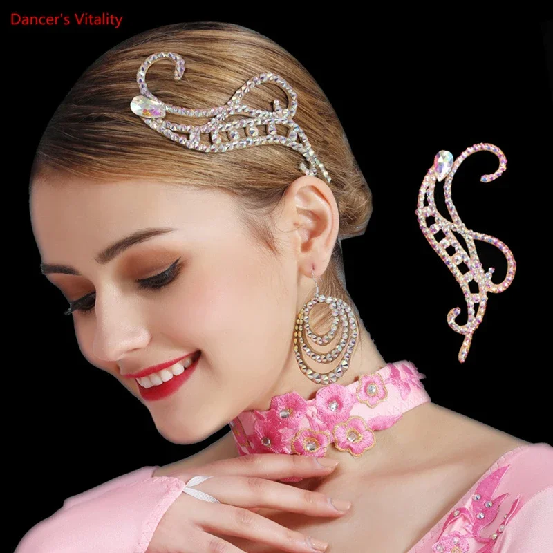 

Dance Jewelry Middle Eastern Rhinestone Handmade Cowhide Bottom Headdress Modern Dance Latin Dance Headdress