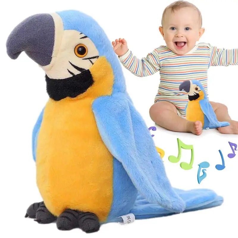 Talking Parrot Colorful Parrot Toys Talking Parrot Repeats What You Say Electronic Animated Bird Plush Interactive Toys Birthday