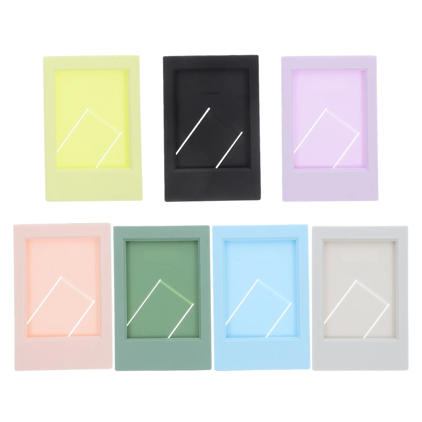 

7Pcs Creative Photo Frame Colored Small Picture Frames Desk Freestanding Photo Display Decorative Holder Picture Frames